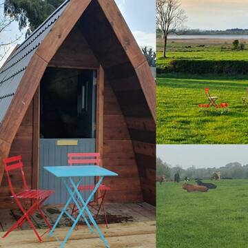 Фото номера Двухместный номер с 1 кроватью, вид на озеро Фермерские дома Glasson Glamping Farm г. Атлон 2